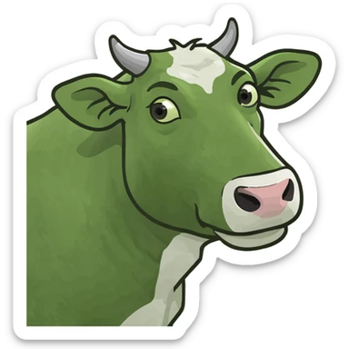 Make this boy a cow sticker