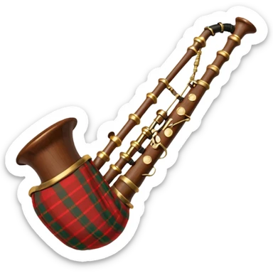 bag pipe instrument scotch sticker