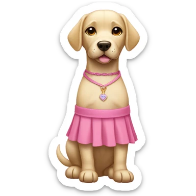 Labra dog with skirt sticker