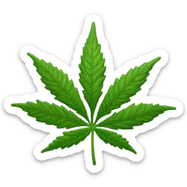 weed leaf sticker