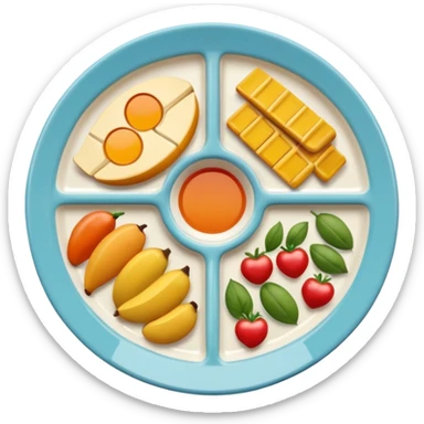 plate divided into food sections sticker