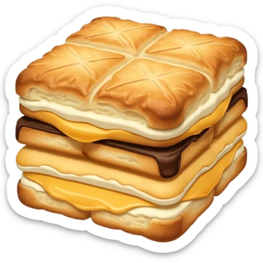 super fluffy biscuit, split and airy inside sticker