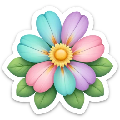 Cute pastel flower sticker