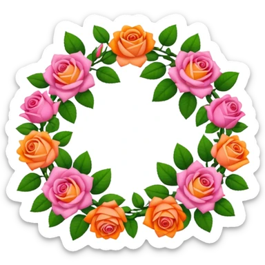 two flower garlands sticker