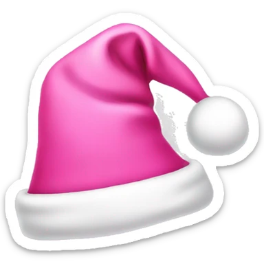 pink santa hat  sticker
