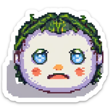 slightly annoyed face sticker