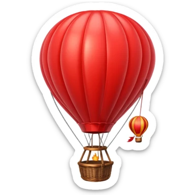 red hot air balloon sticker