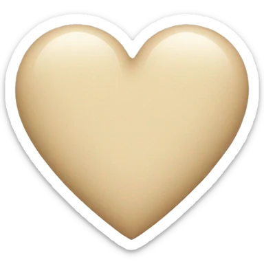 beige heart sticker