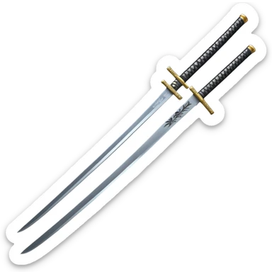 Famous Katana,on blade full chinese names. sticker