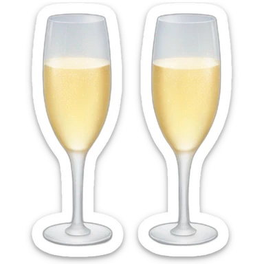 champagne Clinking Glasses sticker