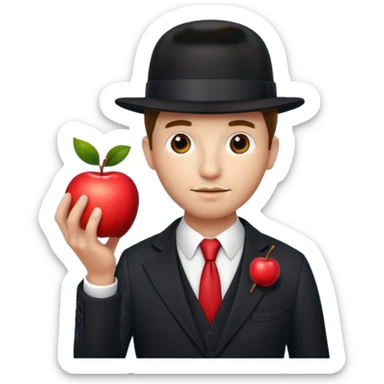 homme de magritte  sticker
