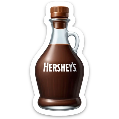 Hershey's chocolate syrup bottle, simple, clear sticker