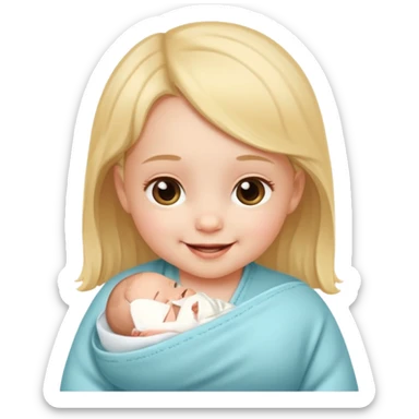 little newborn baby girl sticker