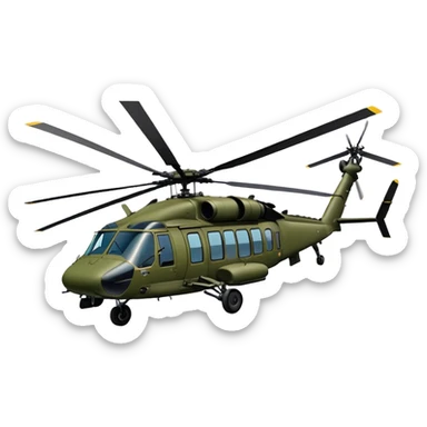 Sikorsky UH-60 Black Hawk - Sikorsky (Model Year: 2022) (Iconic colour: Olive green) sticker