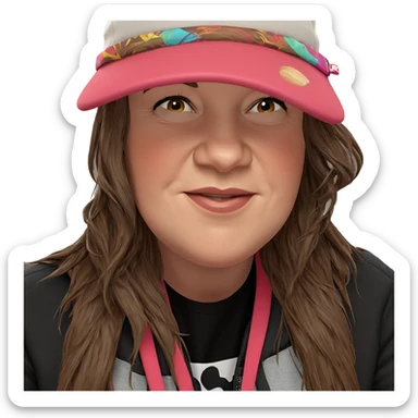 brown haired girl portrait sticker