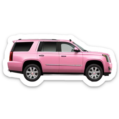 Pink Escalade truck sticker
