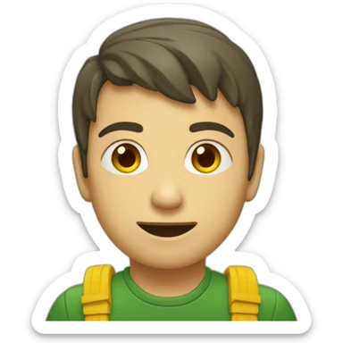 Cœur vert rouge jaune sticker