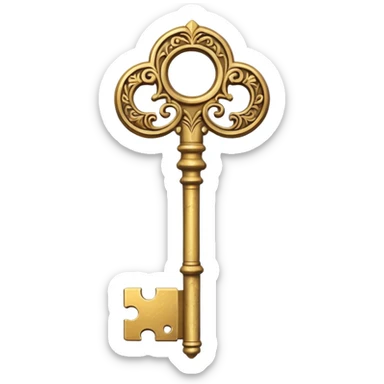 I would like an old gold key, like a magic key to a secret door sticker