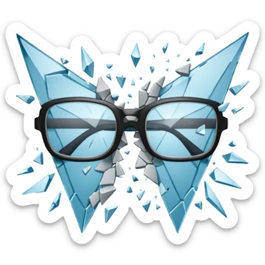 Les verres se brisent, le banquet s’éteint » → 🥂💥 Verres brisés (deux verres explosant en éclats)Les verres se brisent, le banquet s’éteint » → 🥂💥 Verres brisés (deux verres explosant en éclats) sticker