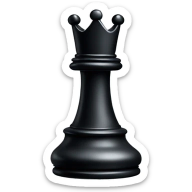 black chess piece with crown sticker
