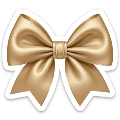 Beige bow sticker