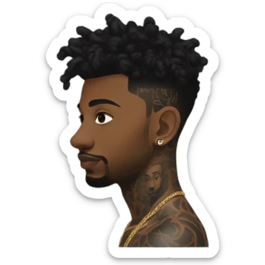 21 savage with his tatoos sticker