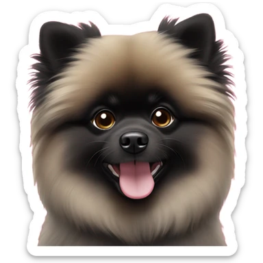 black pomeranian sticker