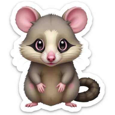 opossum, full body sticker