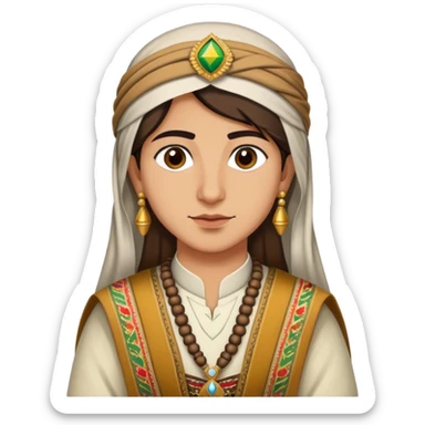 Kurdish person in traditional clothing sticker