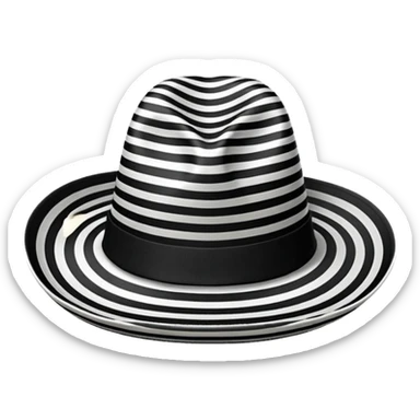 Sombrero Vueltiao con varias rallas negras sticker