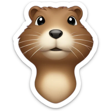 Nutria head in love sticker