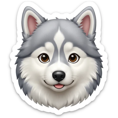 Pups husky sticker
