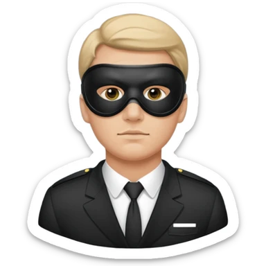 bodyguard wearing eye mask sticker