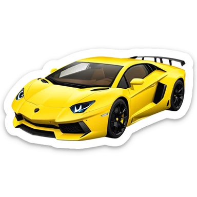 Lamborghini Aventador - Lamborghini (Model Year: 2021) (Iconic colour: Yellow) sticker