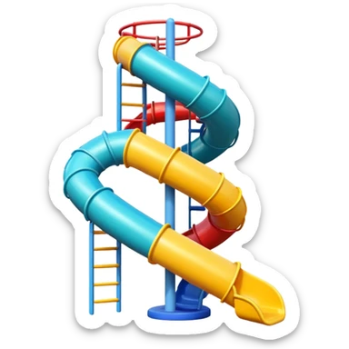 spiral tube slide sticker