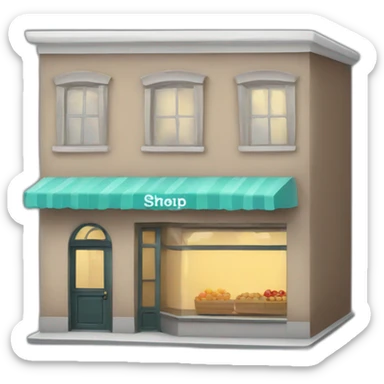 shop building sticker