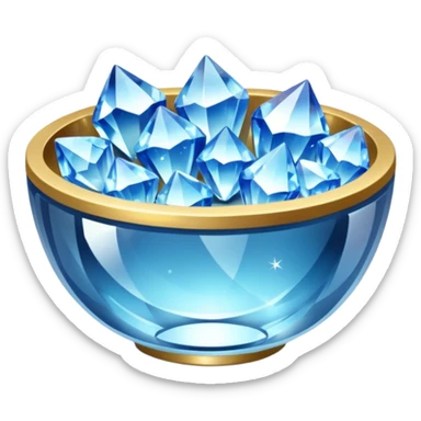a bowl of blinged crystal sticker