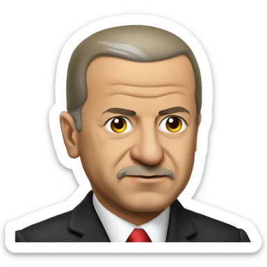erdogan as rockstar sticker