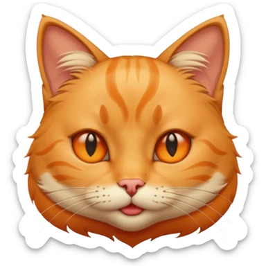 Cat with squinting eyes and pursed lips sticker