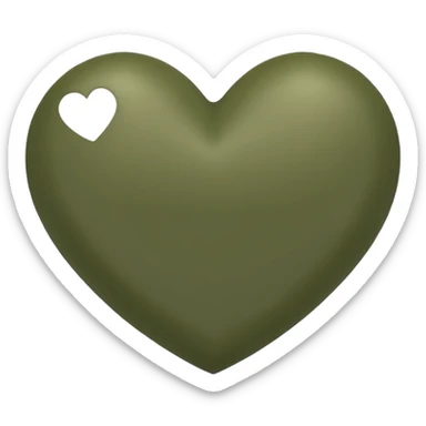 Generate a khaki green heart emogee for copy and paste sticker