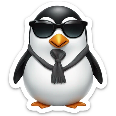 Penguin with sunglasses  sticker