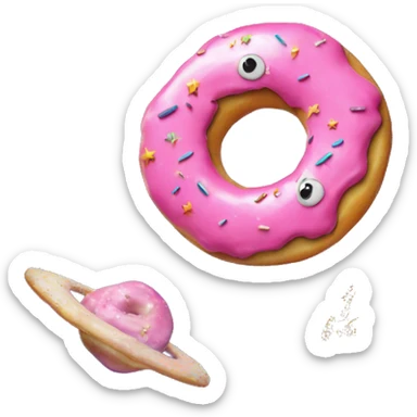 Donuts in outer space  sticker