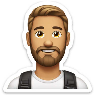 Beard male get nail extensions  sticker