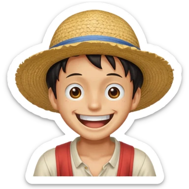 Luffy laughing  sticker