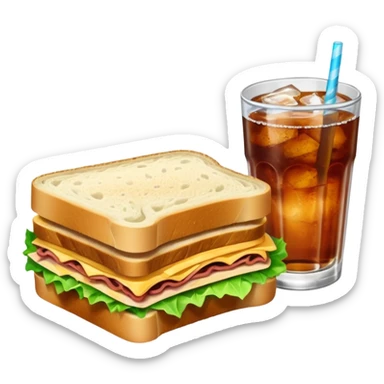 sandwiche and drink sticker