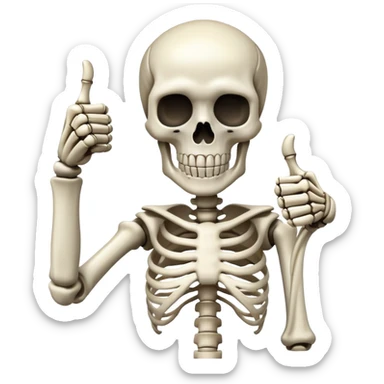 skeleton thumbs up sticker