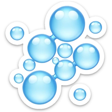 trail of bubles no faces sticker