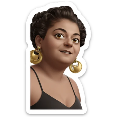 girl with earrings by window sticker
