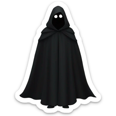 illuminati shadow figure in black cloak sticker