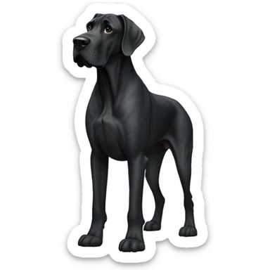 Black Great Dane sticker